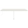 Toldo automático con LED sensor de viento crema 600x300 cm