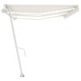 Toldo automático con LED sensor de viento crema 600x300 cm