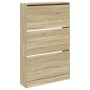 Zapatero de madera de ingeniería roble Sonoma 80x21x125,5 cm