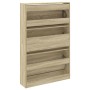 Zapatero de madera de ingeniería roble Sonoma 80x21x125,5 cm