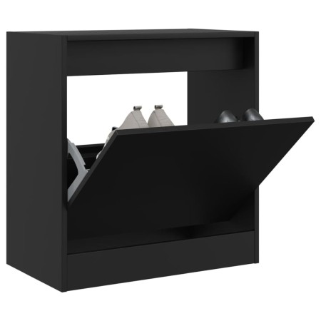 Zapatero de madera de ingeniería negro 60x34x63,5 cm en Zapateros y organizadores de calzado | Comprar online en Foro24