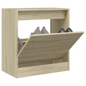 Zapatero de madera de ingeniería roble Sonoma 60x34x63,5 cm Zapatero de madera de ingeniería roble Sonoma 60x34x63,5 cm
