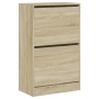 Zapatero de madera de ingeniería roble Sonoma 60x34x96,5 cm