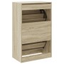 Zapatero de madera de ingeniería roble Sonoma 60x34x96,5 cm