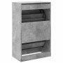 Zapatero de madera de ingeniería gris hormigón 60x34x96,5 cm en Zapateros y organizadores de calzado | Comprar online en Foro24