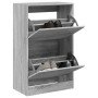 Zapatero de madera de ingeniería gris Sonoma 60x34x96,5 cm en Zapateros y organizadores de calzado | Comprar online en Foro24