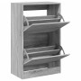 Zapatero de madera de ingeniería gris Sonoma 60x34x96,5 cm