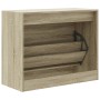 Zapatero de madera de ingeniería roble Sonoma 80x34x63 cm