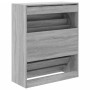 Zapatero de madera de ingeniería gris Sonoma 80x34x96,5 cm