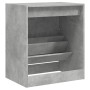 Mueble zapatero madera contrachapada gris hormigón 70x36x60 cm