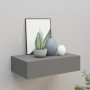 Wall-mounted gray MDF shelf with drawer 40x23.5x10 cm by vidaXL, Shelves and shelves - Ref: Foro24-330245, Price: 49,82 €, Di...
