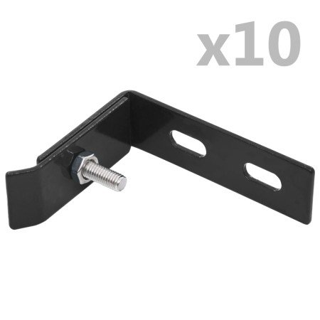 Conector de esquina para pared 10 sets gris antracita en Accesorios para rejas y vallas | Comprar online en Foro24