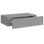 Wall-mounted gray MDF shelf with drawer 40x23.5x10 cm by vidaXL, Shelves and shelves - Ref: Foro24-330245, Price: 49,82 €, Di...