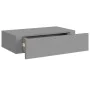 Wall-mounted gray MDF shelf with drawer 40x23.5x10 cm by vidaXL, Shelves and shelves - Ref: Foro24-330245, Price: 50,47 €, Di...