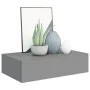 Wall shelves with drawer 2 pcs MDF gray 40x23.5x10 cm by vidaXL, Shelves and shelves - Ref: Foro24-330246, Price: 83,03 €, Di...