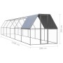 Jaula gallinero de exterior de acero galvanizado 2x12x2 m