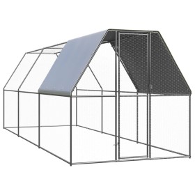 Jaula gallinero de exterior de acero galvanizado 2x6x2 m