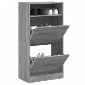 Zapatero de madera de ingeniería gris Sonoma 60x34x116 cm Zapatero de madera de ingeniería gris Sonoma 60x34x116 cm