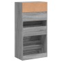Zapatero de madera de ingeniería gris Sonoma 60x34x116 cm
