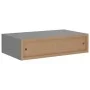 Wall shelves with drawer 2 pcs MDF gray 40x23.5x10 cm by vidaXL, Shelves and shelves - Ref: Foro24-330246, Price: 83,03 €, Di...
