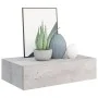 Wall shelf with drawer 2 pcs MDF concrete gray 40x23.5x10cm by vidaXL, Shelves and shelves - Ref: Foro24-330252, Price: 67,29...