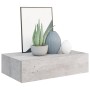 Wandregal mit Schublade 2 Stk. MDF betongrau 40x23,5x10cm von vidaXL, Regale und Regale - Ref: Foro24-330252, Preis: 68,20 €,...