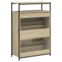 Zapatero de madera de ingeniería roble Sonoma 75x34x112 cm