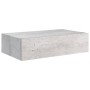 Wandregal mit Schublade 2 Stk. MDF betongrau 40x23,5x10cm von vidaXL, Regale und Regale - Ref: Foro24-330252, Preis: 68,20 €,...
