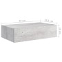 Wandregal mit Schublade 2 Stk. MDF betongrau 40x23,5x10cm von vidaXL, Regale und Regale - Ref: Foro24-330252, Preis: 68,20 €,...