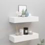 Wandregale mit Schublade 2 Stück MDF weiß 60x23,5x10 cm von vidaXL, Regale und Regale - Ref: Foro24-330256, Preis: 80,07 €, R...
