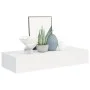 Wall shelves with drawer 2 pcs MDF white 60x23.5x10 cm by vidaXL, Shelves and shelves - Ref: Foro24-330256, Price: 79,05 €, D...