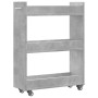 Armario con ruedas madera ingeniería gris hormigón 60x22x79 cm en Taquillas y armarios de almacenamiento | Comprar online en For