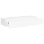 Wall shelves with drawer 2 pcs MDF white 60x23.5x10 cm by vidaXL, Shelves and shelves - Ref: Foro24-330256, Price: 79,05 €, D...