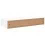 Wall shelves with drawer 2 pcs MDF white 60x23.5x10 cm by vidaXL, Shelves and shelves - Ref: Foro24-330256, Price: 79,05 €, D...