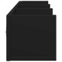 Muebles de pared 2 uds madera de ingeniería negro 75x18x16,5 cm