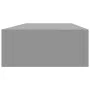 Wall shelves with drawer 2 pcs MDF gray 60x23.5x10 cm by vidaXL, Shelves and shelves - Ref: Foro24-330260, Price: 94,88 €, Di...