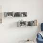 Muebles de pared 2 uds madera de ingeniería gris hormigón