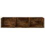 Mueble de pared madera ingeniería roble ahumado 75x18x16,5 cm