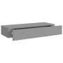 Wandregale mit Schublade 2 Stück MDF grau 60x23,5x10 cm von vidaXL, Regale und Regale - Ref: Foro24-330260, Preis: 91,44 €, R...
