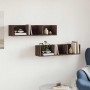 Muebles de pared 2 unidades madera de ingeniería marrón roble en Estantes y estanterías | Comprar online en Foro24