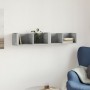 Mueble de pared madera ingeniería gris hormigón 99x18x16,5 cm en Estantes y estanterías | Comprar online en Foro24