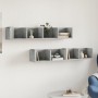 Muebles de pared 2 unidades gris hormigón 99x18x16,5 cm en Estantes y estanterías | Comprar online en Foro24