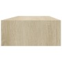 Wall shelves with drawer 2 pcs MDF oak 60x23.5x10 cm by vidaXL, Shelves and shelves - Ref: Foro24-330262, Price: 95,77 €, Dis...