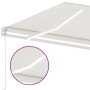Toldo manual retráctil con LED color crema 400x350 cm
