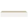 Wall shelves with drawer 2 units MDF oak/white 60x23.5x10cm by vidaXL, Shelves and shelves - Ref: Foro24-330264, Price: 103,2...