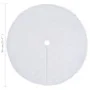 White Christmas tree skirt 90 cm synthetic leather by vidaXL, Christmas tree footmuff - Ref: Foro24-330269, Price: 19,53 €, D...