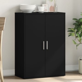 Aparador de madera de ingeniería negro 60x31x84 cm Aparador de madera de ingeniería negro 60x31x84 cm