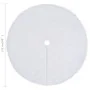 Falda del árbol de Navidad blanca 122 cm cuero sintético de vidaXL, Cubrepié del árbol de Navidad - Ref: Foro24-330270, Preci...