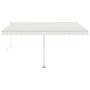 Toldo de pie automático crema 400x350 cm