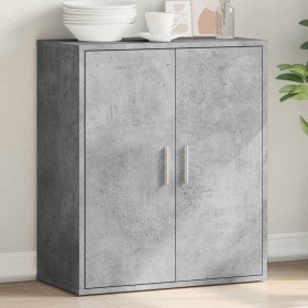 Aparador de madera de ingeniería gris hormigón 79x38x80 cm Aparador de madera de ingeniería gris hormigón 79x38x80 cm